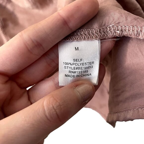 Altar'd State pink long sleeved ruffle blouse classic style boho lightweight - Picture 6 of 7